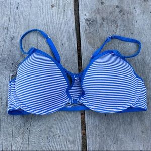 Xhilaration front clasp striped racerback bra